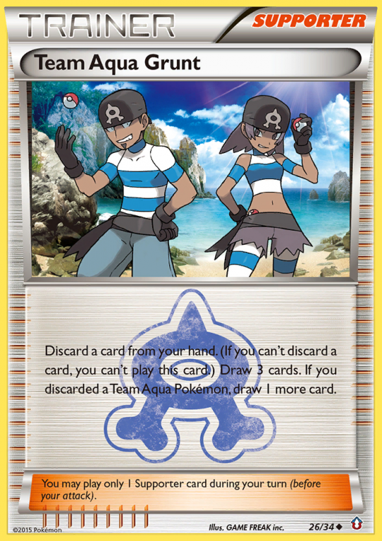 Team Aqua Grunt 26/34 XY Double Crisis