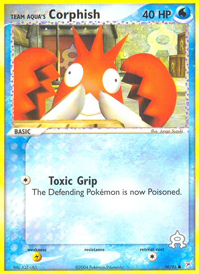 Team Aqua's Corphish 50/95 EX Team Magma vs Team Aqua