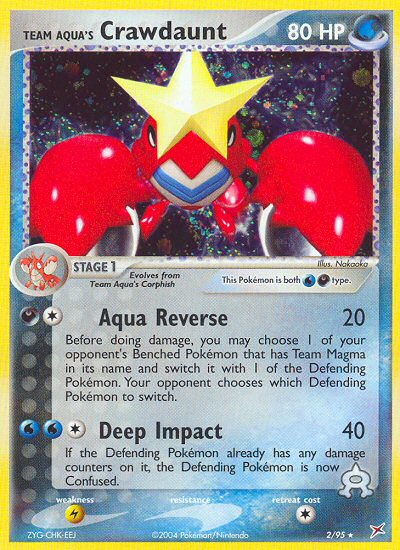 Team Aqua's Crawdaunt 2/95 EX Team Magma vs Team Aqua