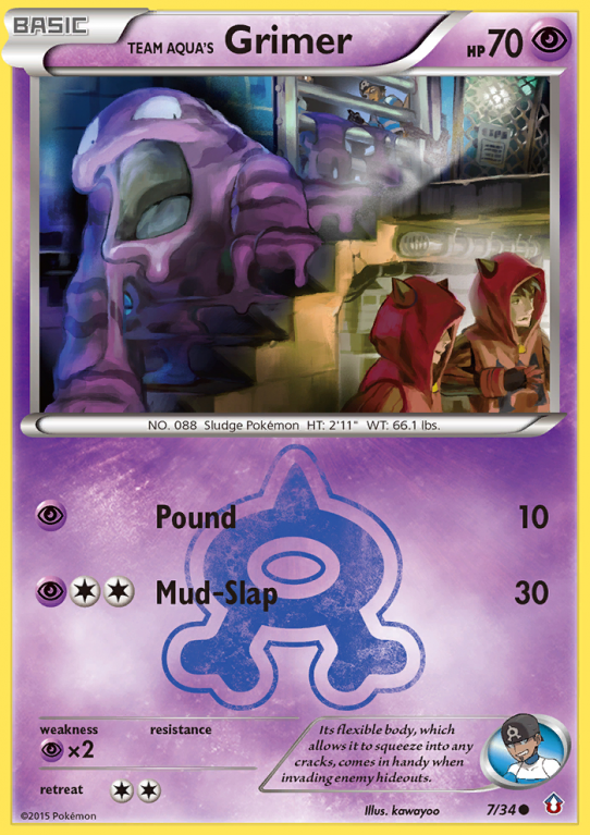 Team Aqua's Grimer 7/34 XY Double Crisis