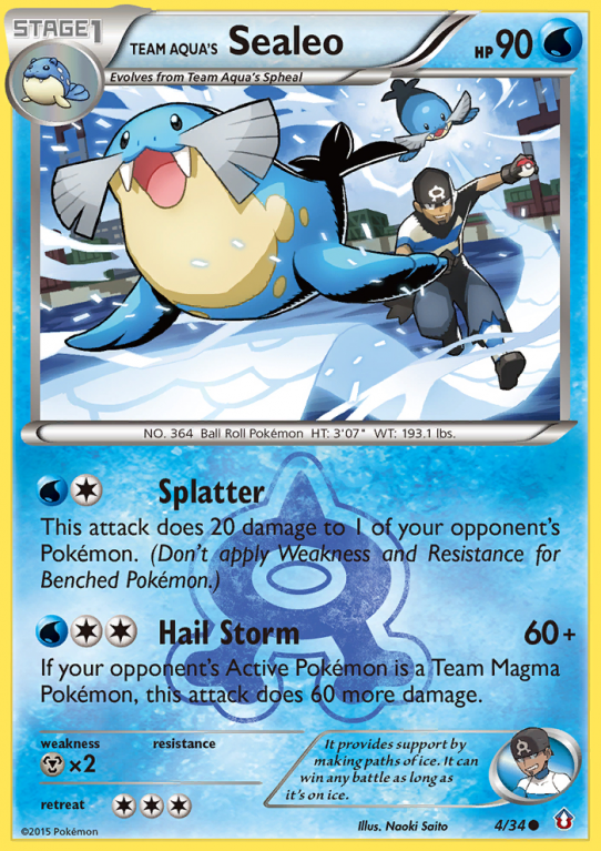 Team Aqua's Sealeo 4/34 XY Double Crisis