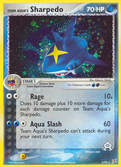 Team Aqua's Sharpedo 5/95 EX Team Magma vs Team Aqua
