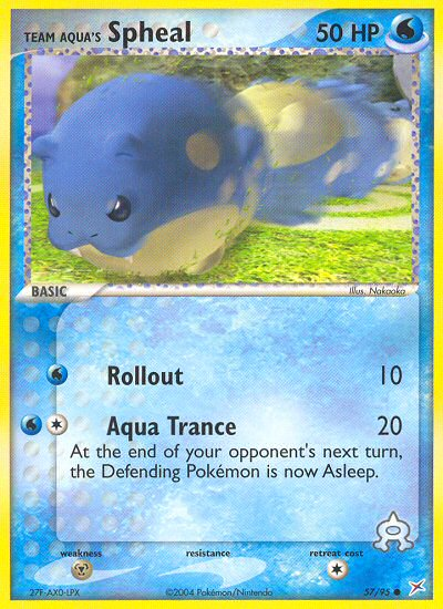 Team Aqua's Spheal 57/95 EX Team Magma vs Team Aqua