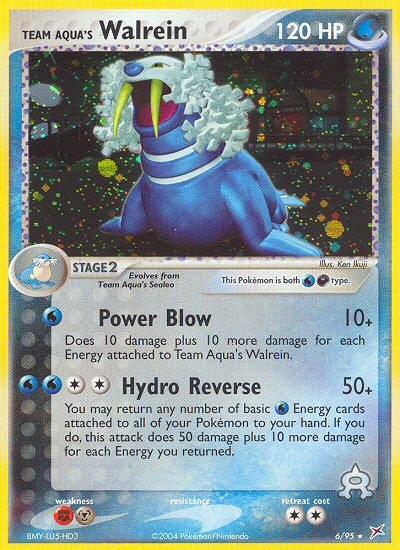 Team Aqua's Walrein 6/95 EX Team Magma vs Team Aqua