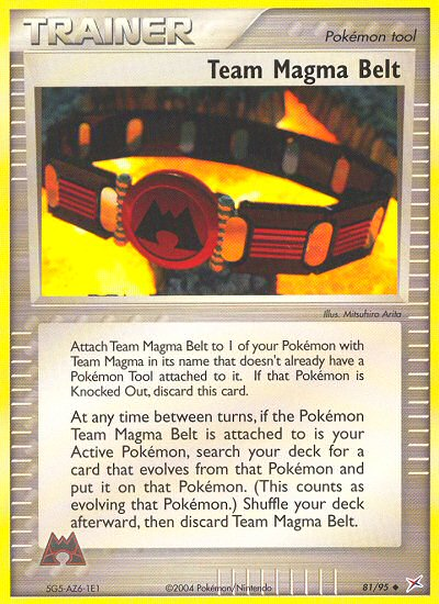 Team Magma Belt 81/95 EX Team Magma vs Team Aqua