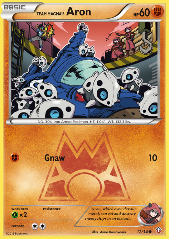 Team Magma's Aron 12/34 XY Double Crisis