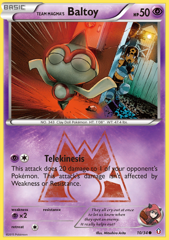 Team Magma's Baltoy 10/34 XY Double Crisis