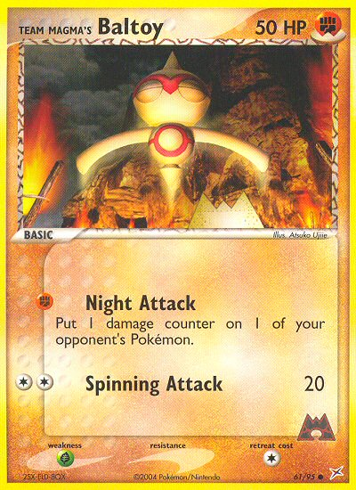 Team Magma's Baltoy 61/95 EX Team Magma vs Team Aqua