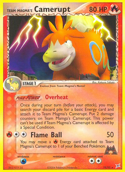 Team Magma's Camerupt 19/95 EX Team Magma vs Team Aqua