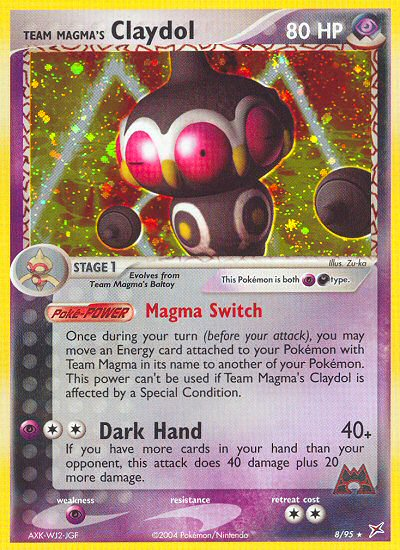 Team Magma's Claydol 8/95 EX Team Magma vs Team Aqua