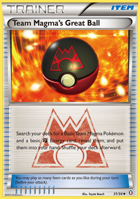 Team Magma's Great Ball 31/34 XY Double Crisis
