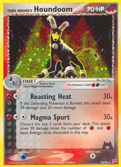 Team Magma's Houndoom 10/95 EX Team Magma vs Team Aqua