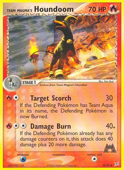 Team Magma's Houndoom 34/95 EX Team Magma vs Team Aqua