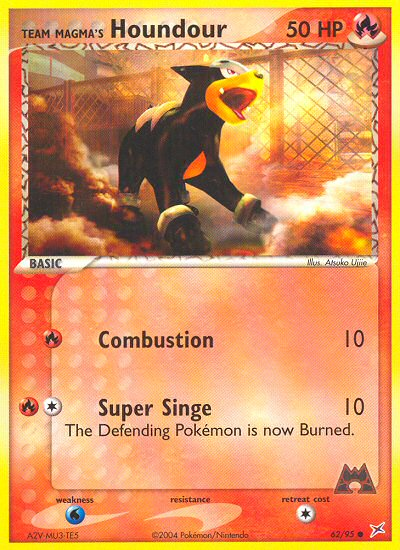 Team Magma's Houndour 62/95 EX Team Magma vs Team Aqua