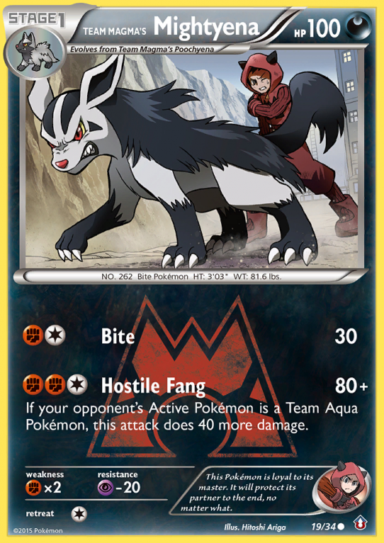 Team Magma's Mightyena 19/34 XY Double Crisis