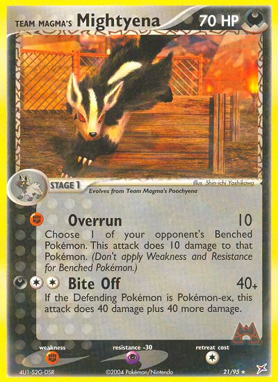 Team Magma's Mightyena 21/95 EX Team Magma vs Team Aqua