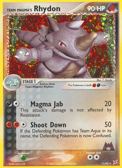 Team Magma's Rhydon 11/95 EX Team Magma vs Team Aqua