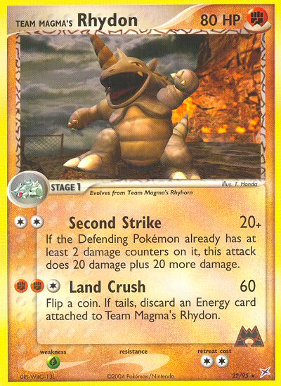 Team Magma's Rhydon 22/95 EX Team Magma vs Team Aqua