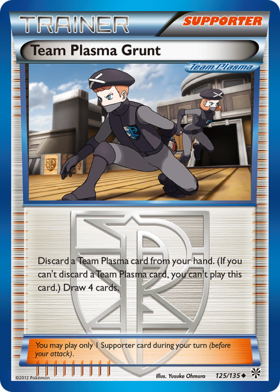 Team Plasma Grunt 125/135 Black & White Plasma Storm