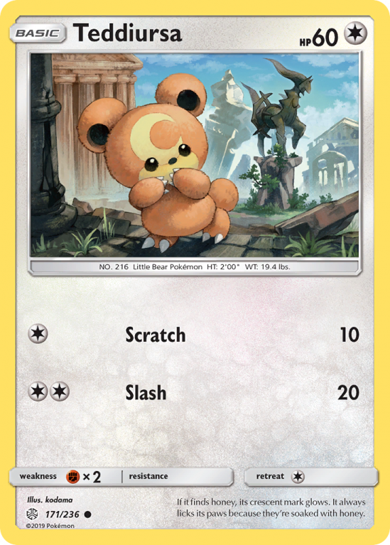 Teddiursa 171/236 Sun & Moon Cosmic Eclipse