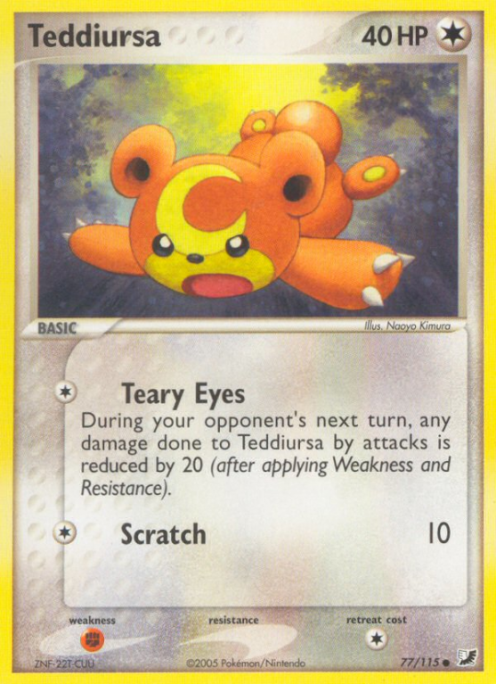 Teddiursa 77/115 EX Unseen Forces
