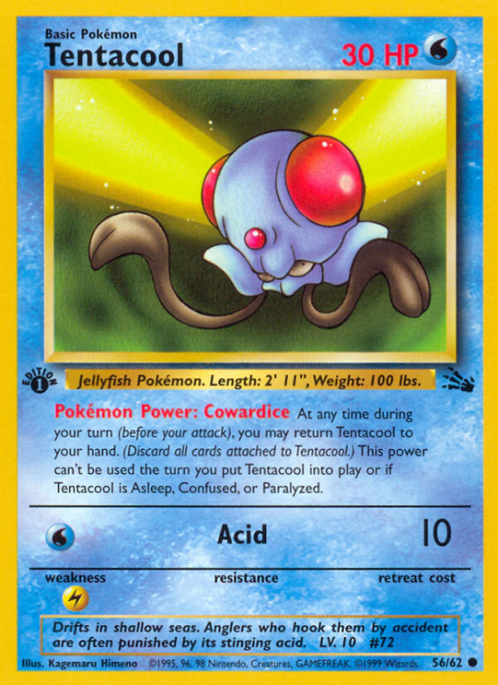Tentacool 56/62 Base Fossil