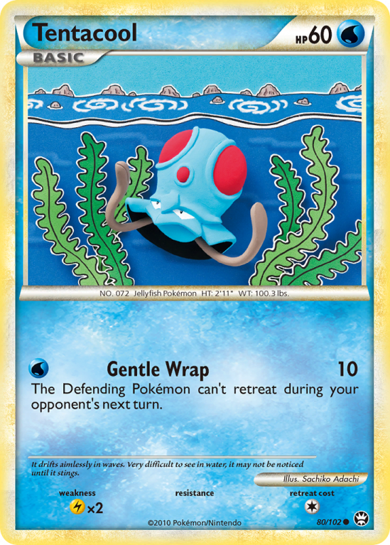 Tentacool 80/102 HeartGold & SoulSilver HS—Triumphant