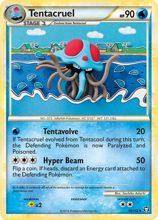 Tentacruel 50/102 HeartGold & SoulSilver HS—Triumphant