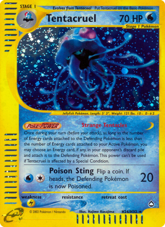 Tentacruel H26/186 E-Card Aquapolis