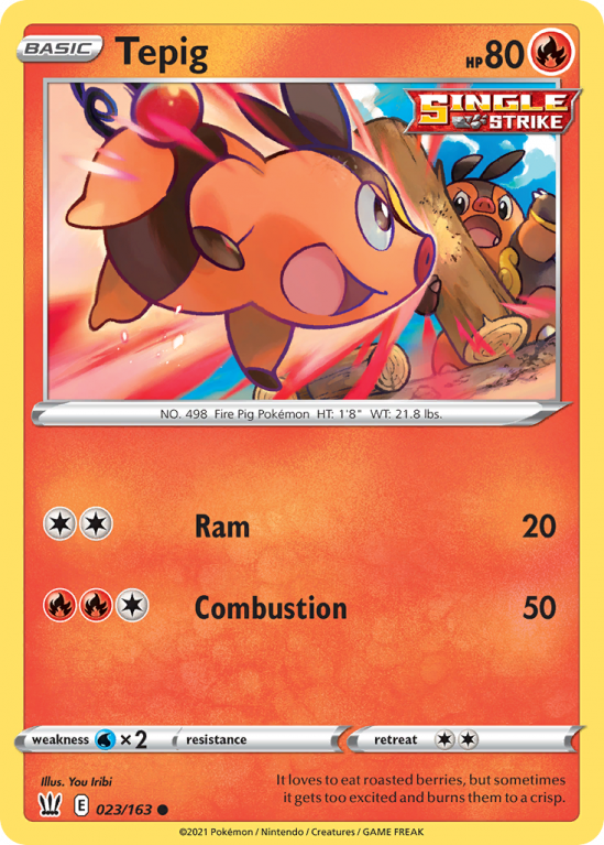 Tepig 23/163 Sword & Shield Battle Styles