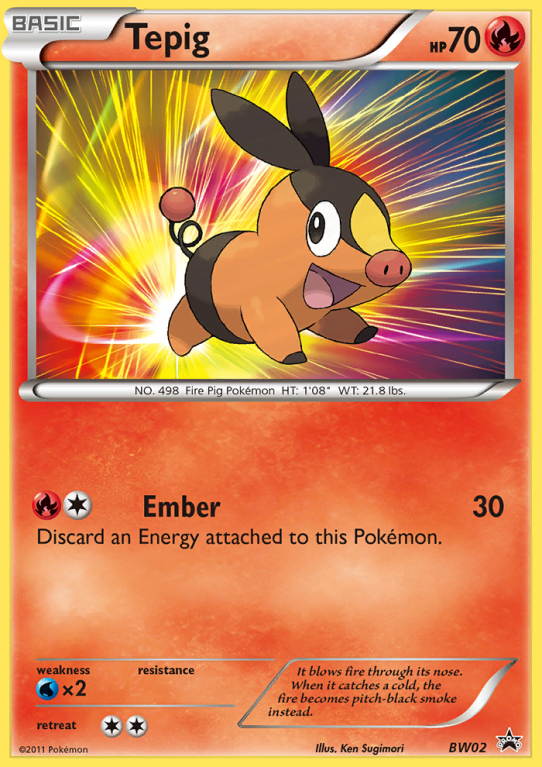Tepig BW02/101 Black & White BW Black Star Promos