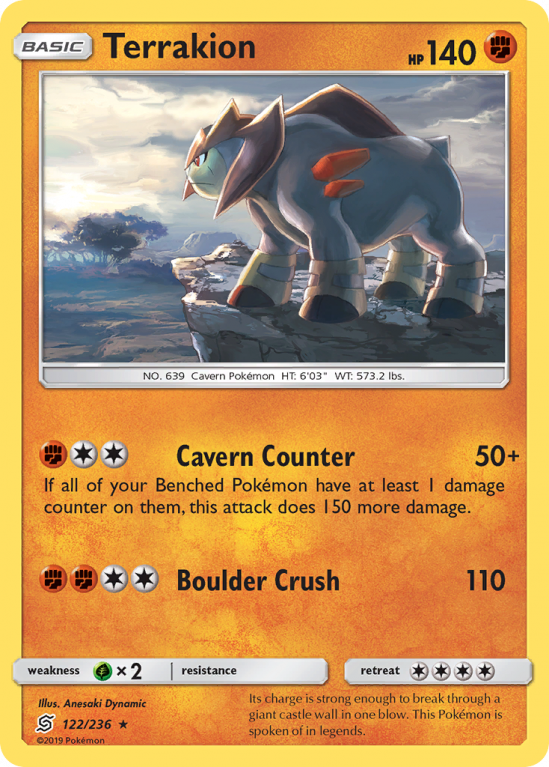 Terrakion 122/236 Sun & Moon Unified Minds