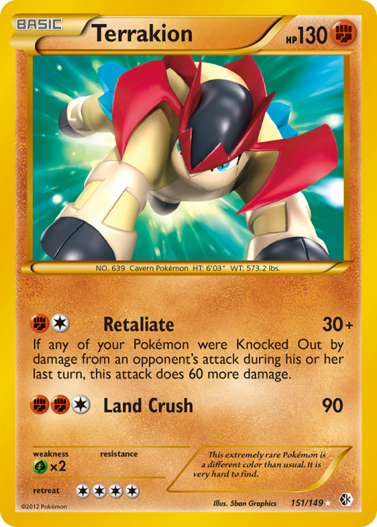 Terrakion 151/149 Black & White Boundaries Crossed