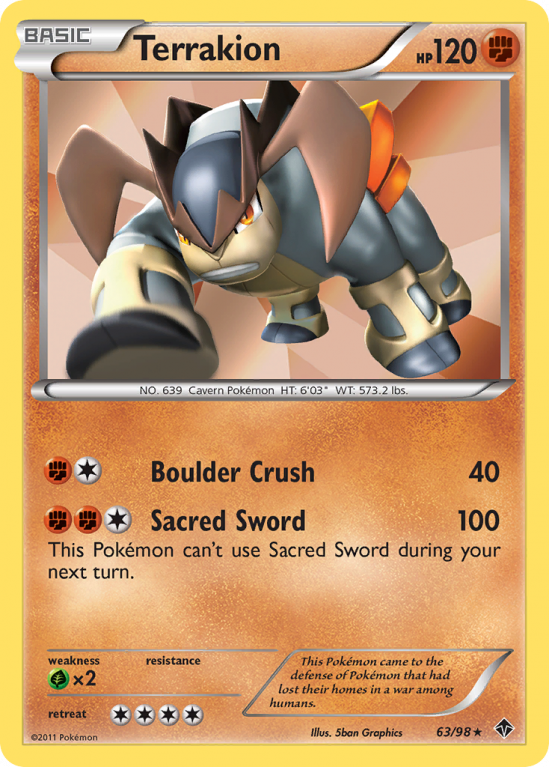 Terrakion 63/98 Black & White Emerging Powers