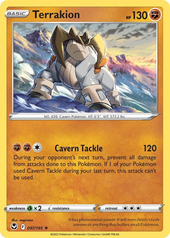 Terrakion 97/195 Sword & Shield Silver Tempest