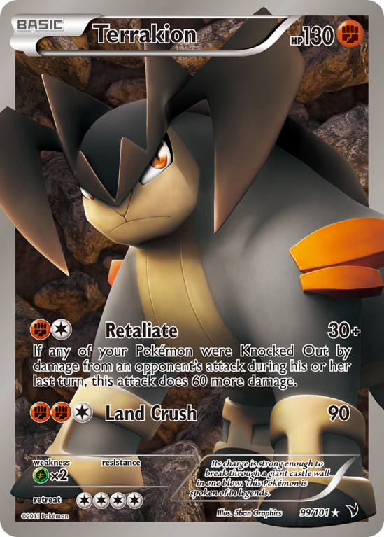 Terrakion 99/101 Black & White Noble Victories