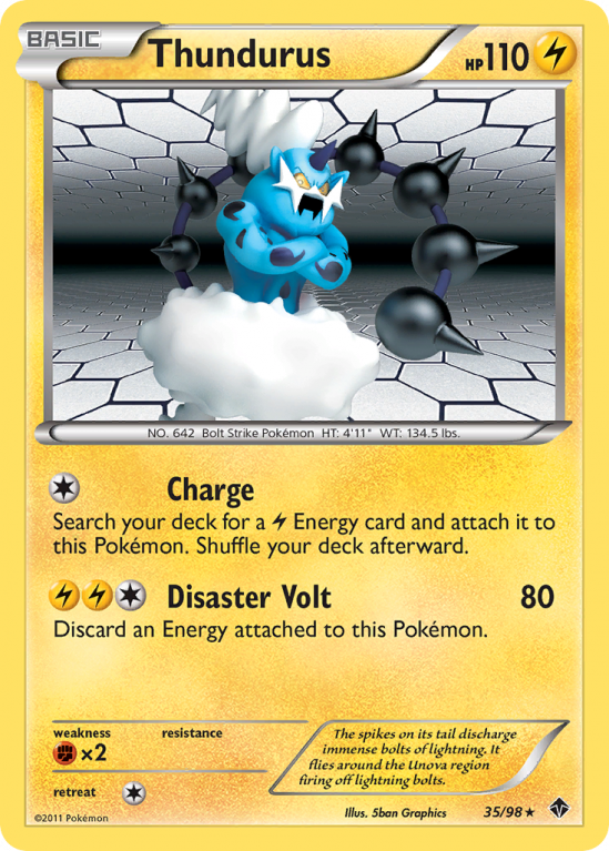 Thundurus 35/98 Black & White Emerging Powers