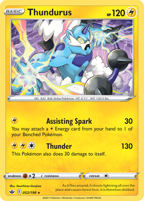 Thundurus 52/198 Sword & Shield Chilling Reign