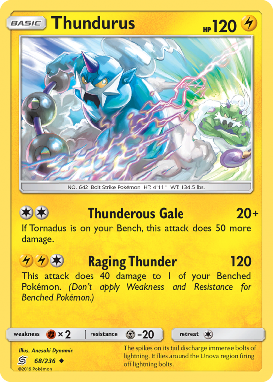 Thundurus 68/236 Sun & Moon Unified Minds