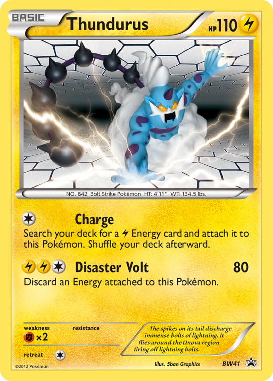 Thundurus BW41/101 Black & White BW Black Star Promos