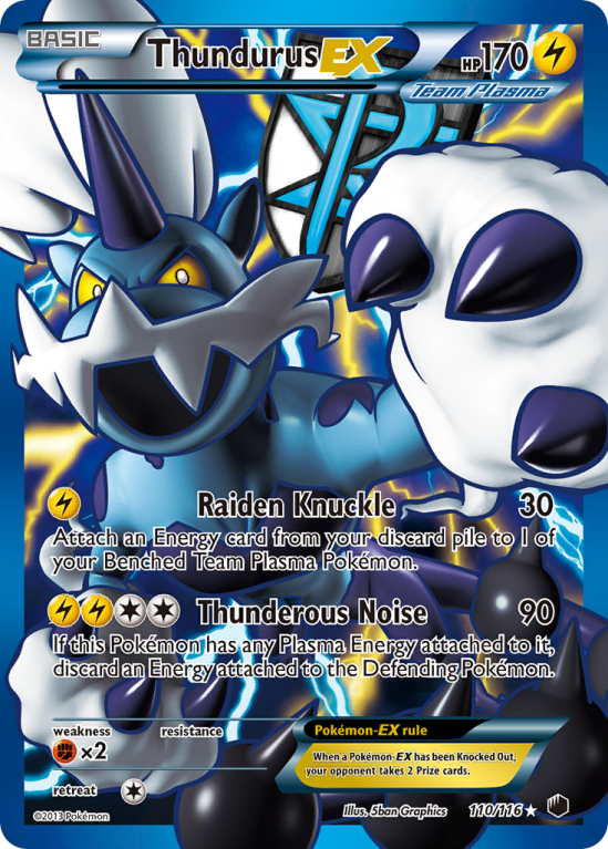 Thundurus-EX 110/116 Black & White Plasma Freeze