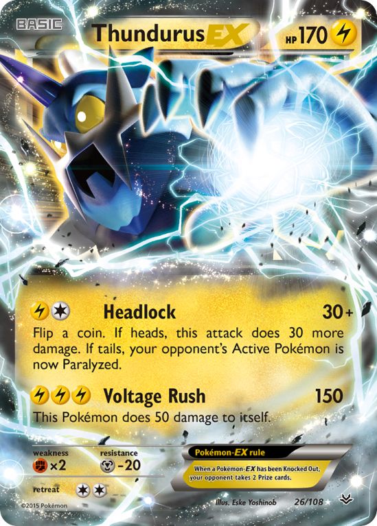 Thundurus-EX 26/108 XY Roaring Skies