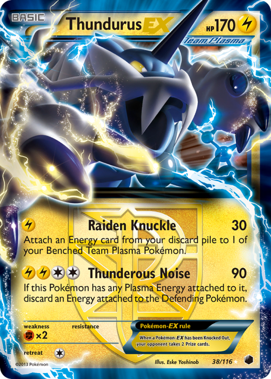 Thundurus-EX 38/116 Black & White Plasma Freeze