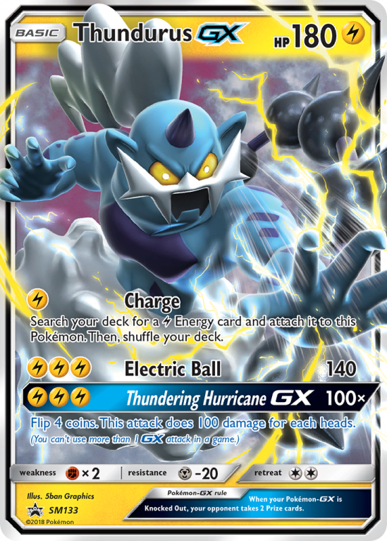 Thundurus-GX SM133/156 Sun & Moon SM Black Star Promos