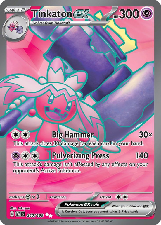 Tinkaton ex 240/193 Scarlet & Violet Paldea Evolved