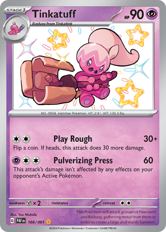 Tinkatuff 166/91 Scarlet & Violet Paldean Fates