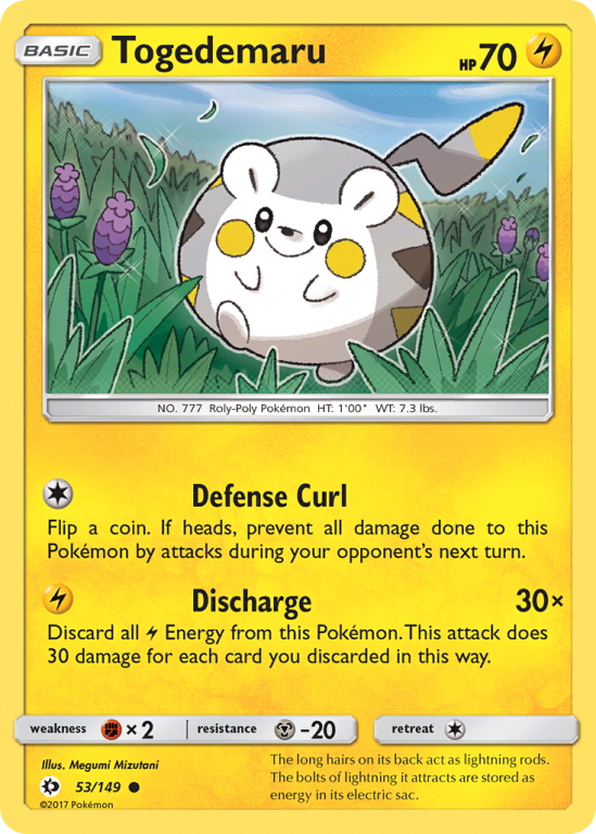 Togedemaru 53/149 Sun & Moon Sun & Moon