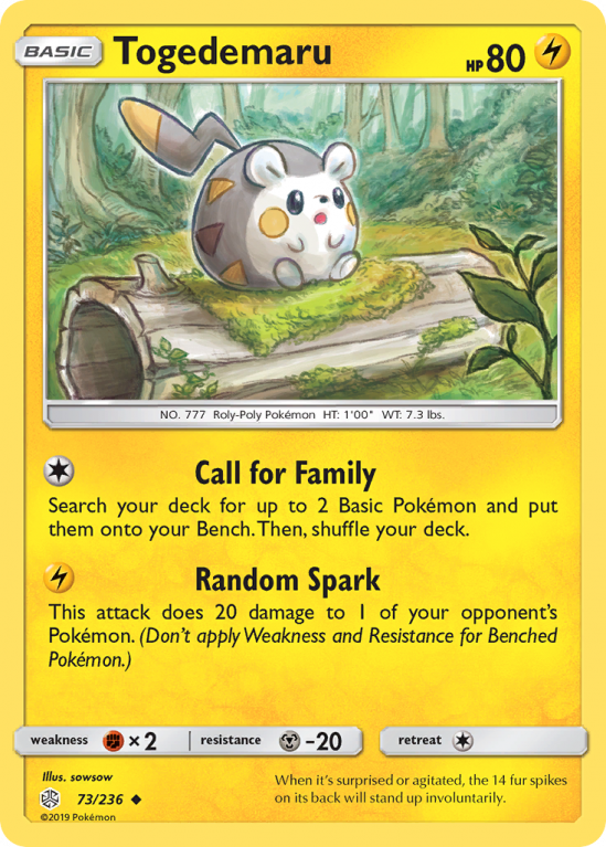 Togedemaru 73/236 Sun & Moon Cosmic Eclipse