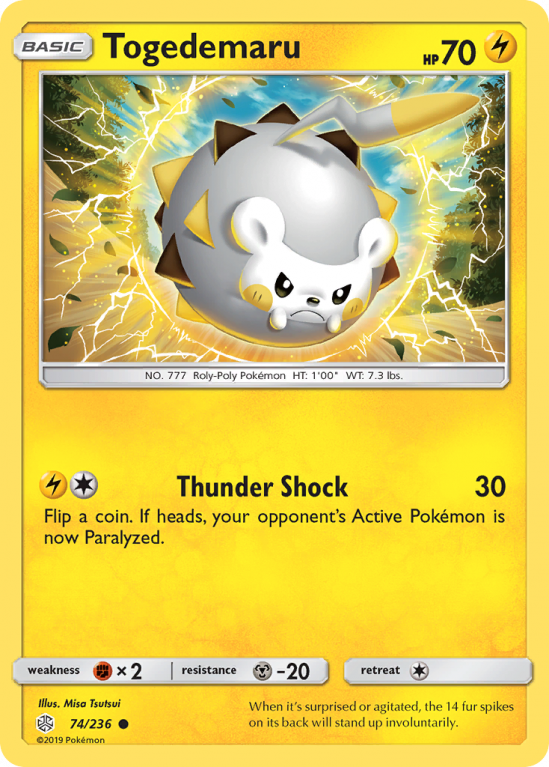 Togedemaru 74/236 Sun & Moon Cosmic Eclipse