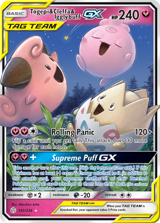 Togepi & Cleffa & Igglybuff-GX 143/236 Sun & Moon Cosmic Eclipse